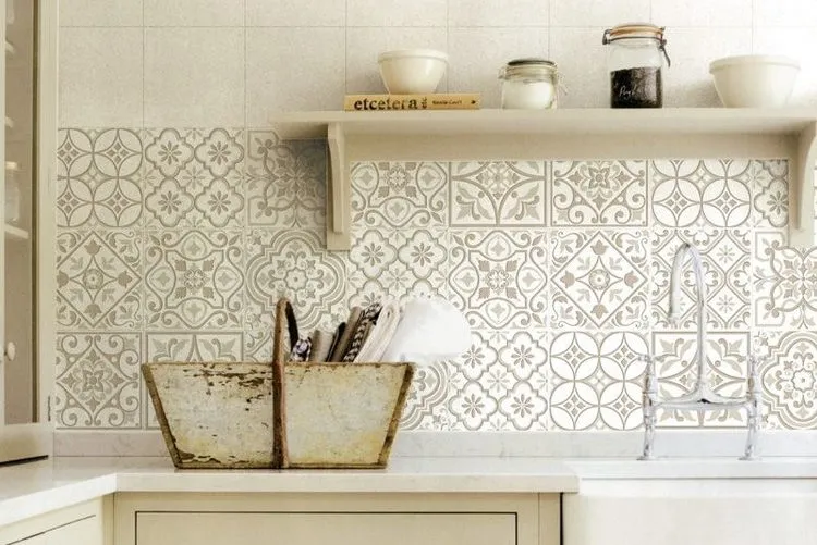 Desain Keramik meja dapur Mozaik